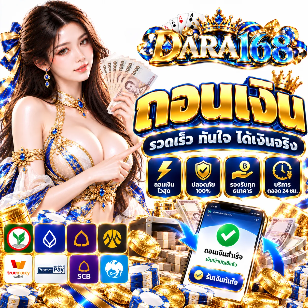 ฝาก ถอน อัตโนมัติ 24 ชั่วโมง 2 วินาทีก็เล่นได้ ไม่ต้องแจ้ง